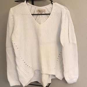White sweater from LOFT